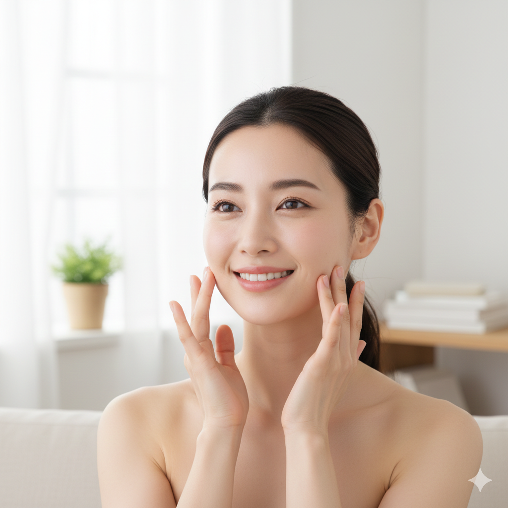 理想の小顔を手に入れた女性